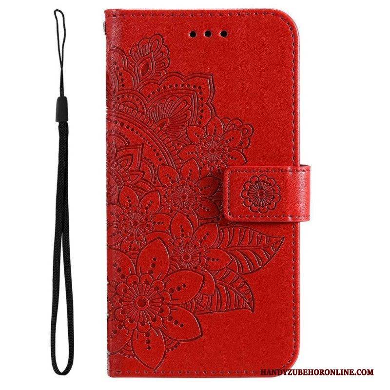 Flip Case Für Poco M4 5G Mit Kordel Riemchen-mandala