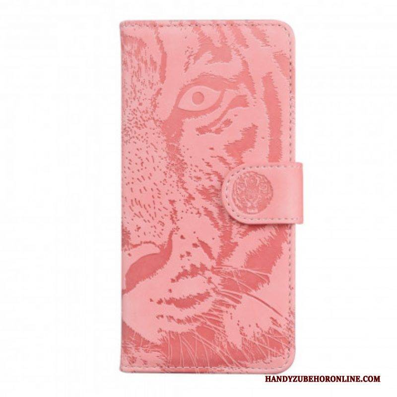 Flip Case Für Poco X3 / X3 Pro / X3 NFC Tiger-gesichtsdruck