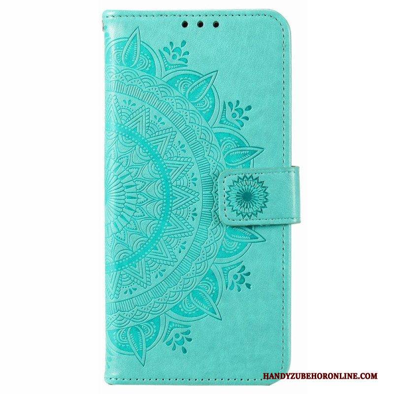 Flip Case Für Poco X4 Pro 5G Mandala-sonne Mit Schlüsselband