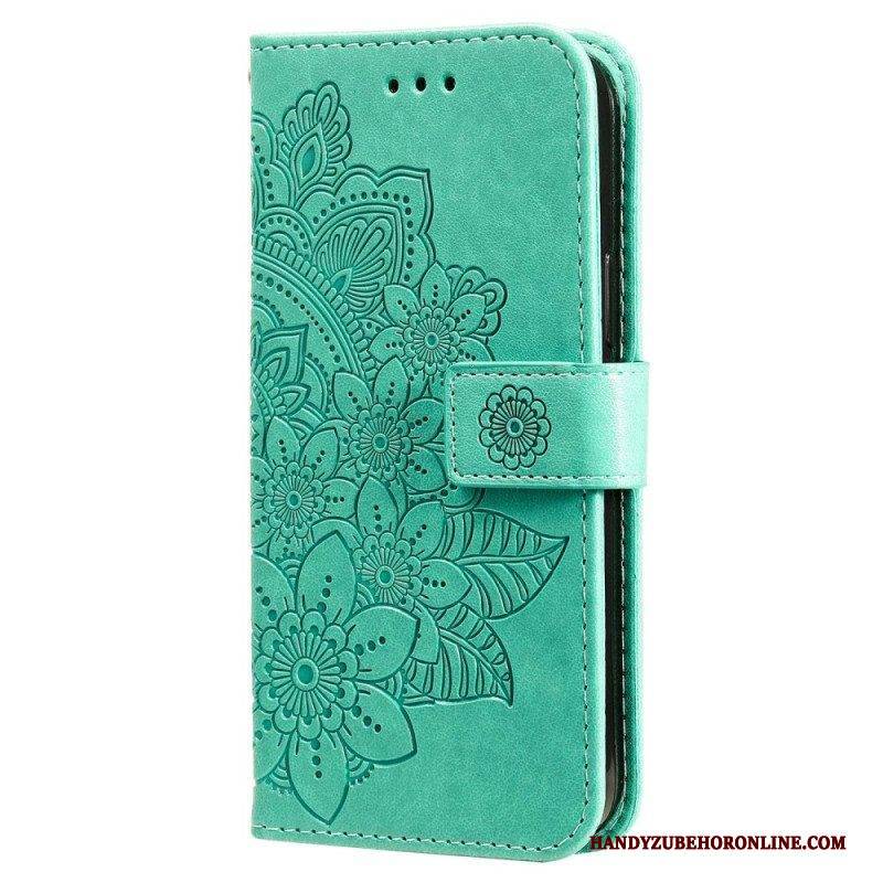 Flip Case Für Poco X5 5G Mit Kordel Riemen-blumen-mandala