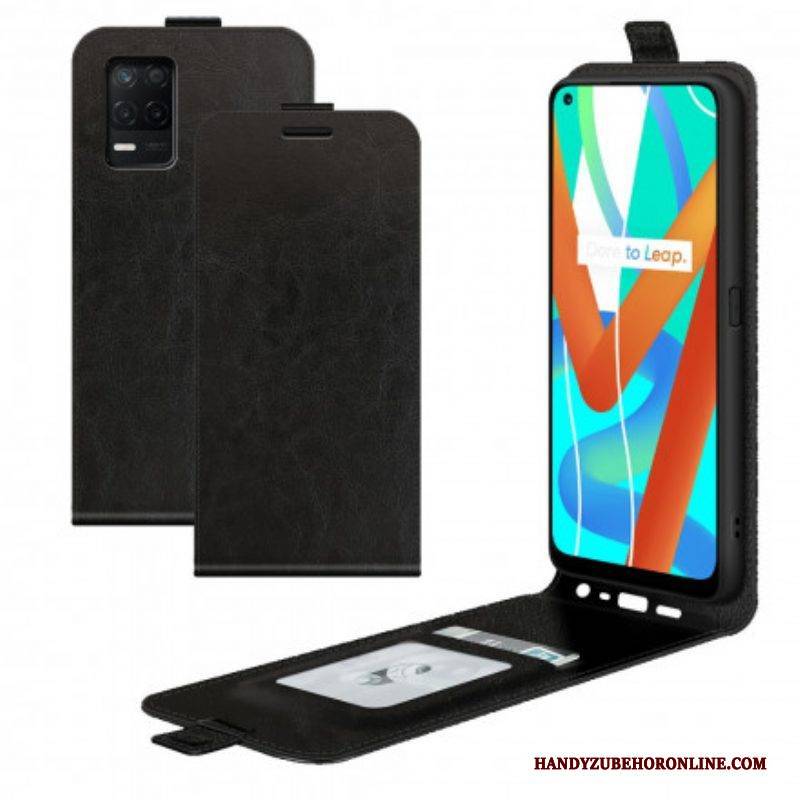 Flip Case Für Realme 8 5G Flip Case Faltender Ledereffekt