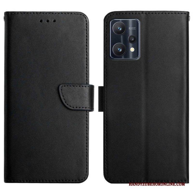 Flip Case Für Realme 9 Echtes Nappaleder