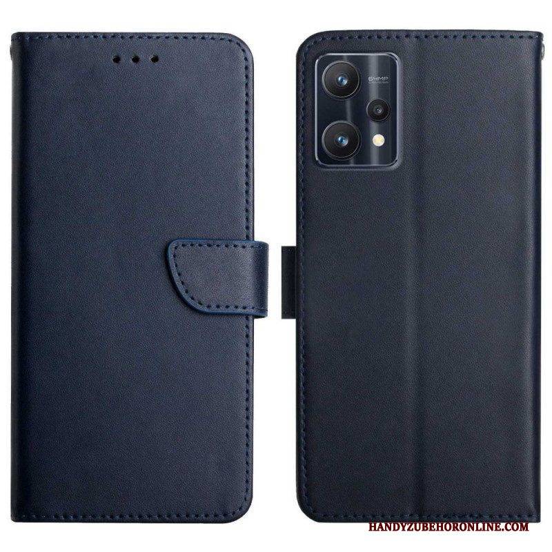 Flip Case Für Realme 9 Echtes Nappaleder