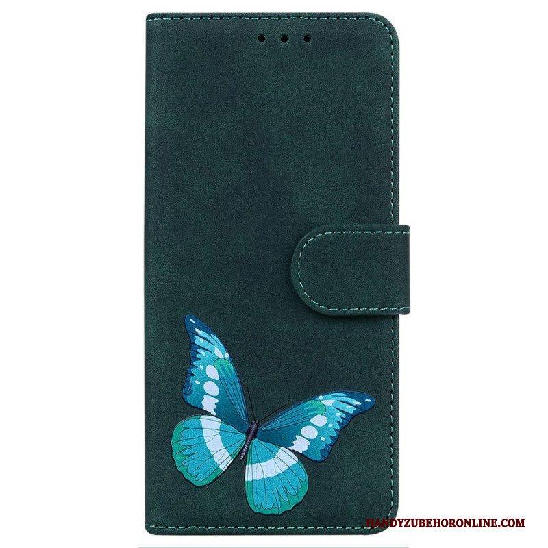 Flip Case Für Realme C31 Schmetterling Aus Kunstleder