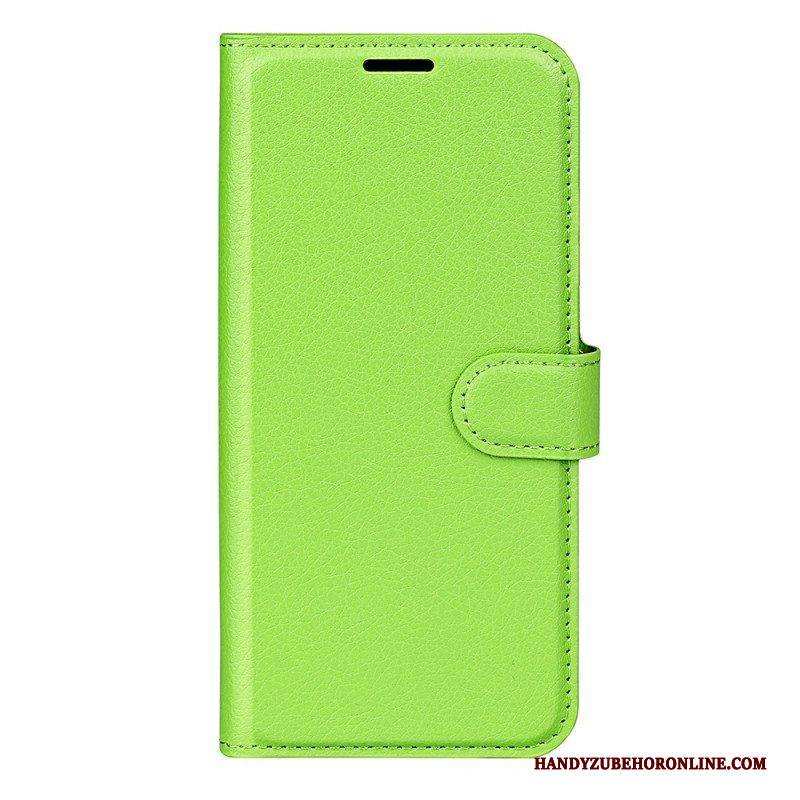 Flip Case Für Realme C35 Litschi-textur