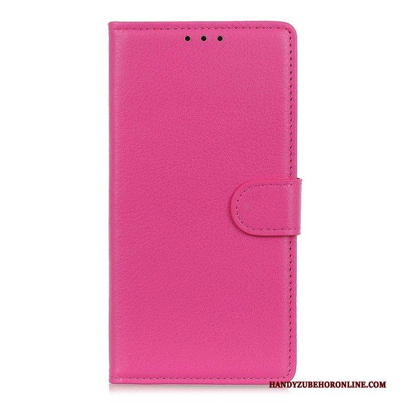 Flip Case Für Realme C35 Litschi-textur