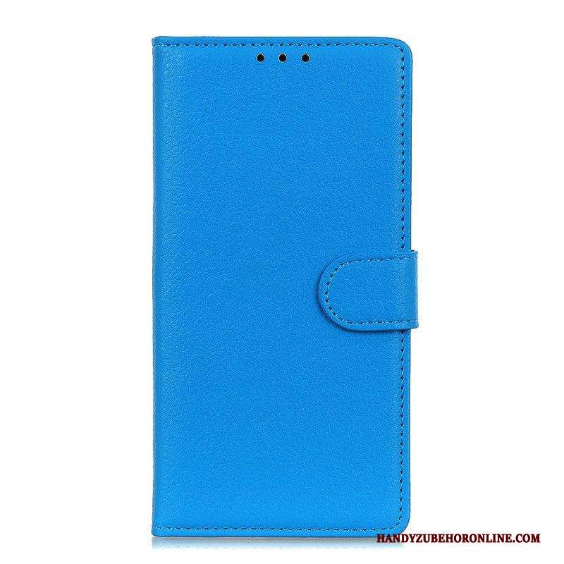 Flip Case Für Realme C35 Litschi-textur