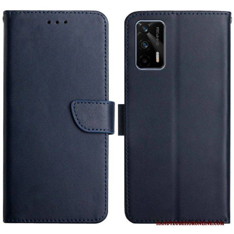 Flip Case Für Realme GT 5G Echtes Nappaleder