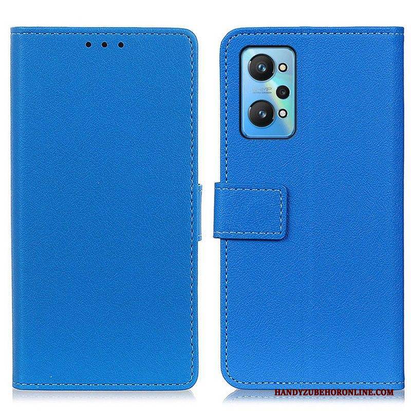 Flip Case Für Realme GT Neo 3T / Neo 2 Hochwertiges Litschi-kunstleder