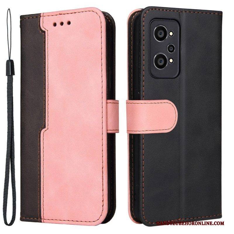 Flip Case Für Realme GT Neo 3T / Neo 2 Zweifarbig