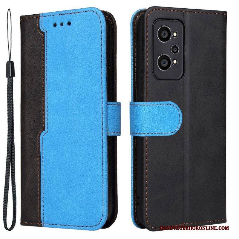 Flip Case Für Realme GT Neo 3T / Neo 2 Zweifarbig