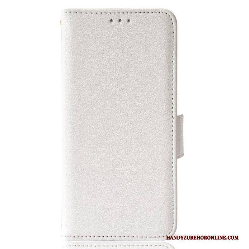 Flip Case Für Samsung Galaxy A13 Traditionelles Litschi-kunstleder