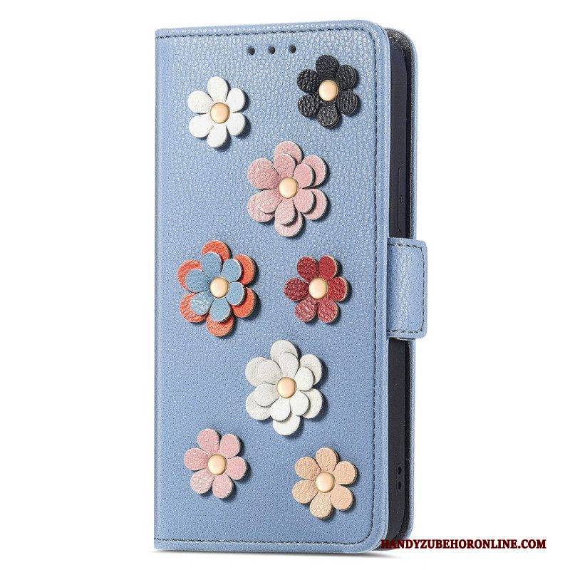 Flip Case Für Samsung Galaxy A14 / A14 5G Dekorative Blumen