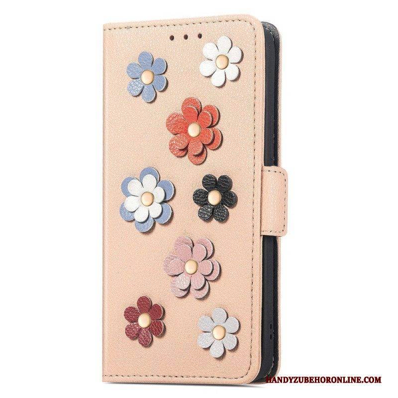 Flip Case Für Samsung Galaxy A14 / A14 5G Dekorative Blumen