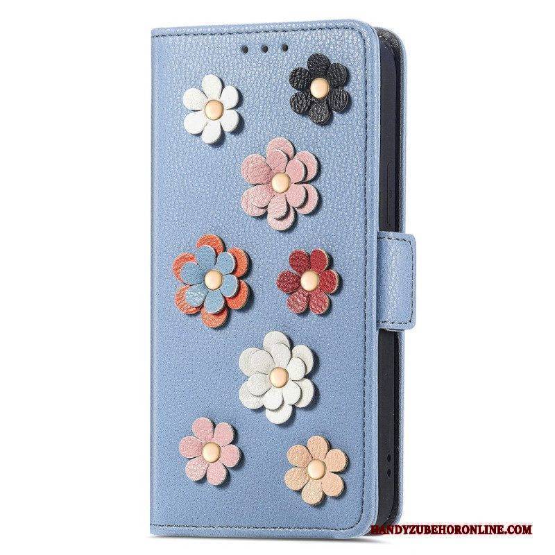 Flip Case Für Samsung Galaxy A14 / A14 5G Dekorative Blumen