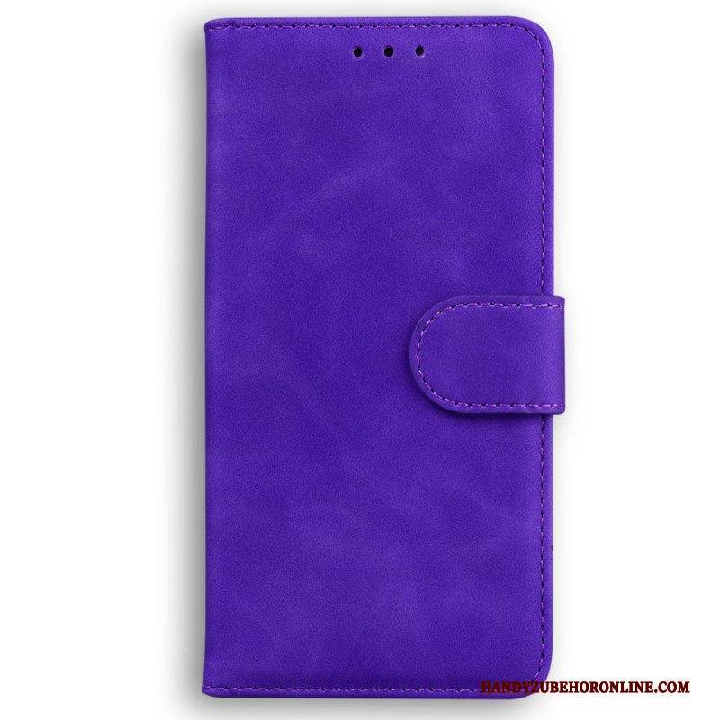 Flip Case Für Samsung Galaxy A14 / A14 5G Freiliegende Nähte