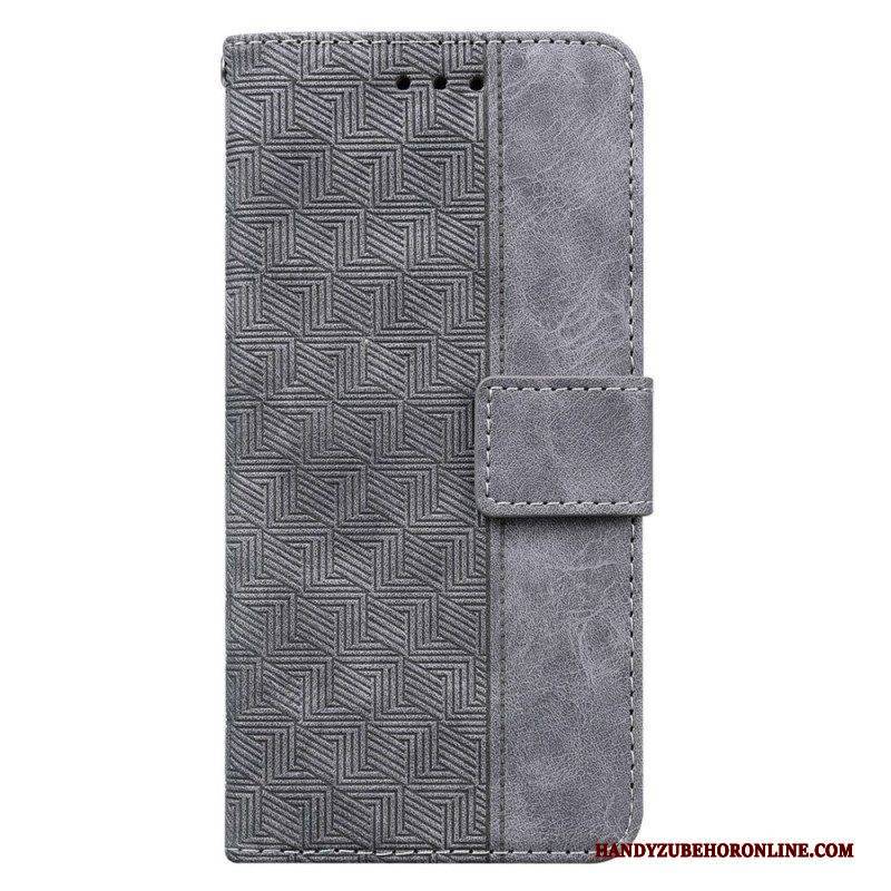 Flip Case Für Samsung Galaxy A14 / A14 5G Mit Kordel Riemchenmuster