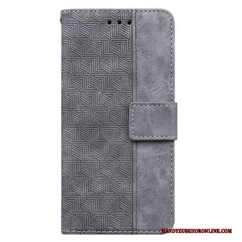 Flip Case Für Samsung Galaxy A14 / A14 5G Mit Kordel Riemchenmuster