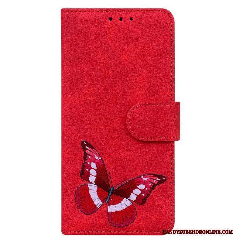 Flip Case Für Samsung Galaxy A14 / A14 5G Schmetterlingsdesign