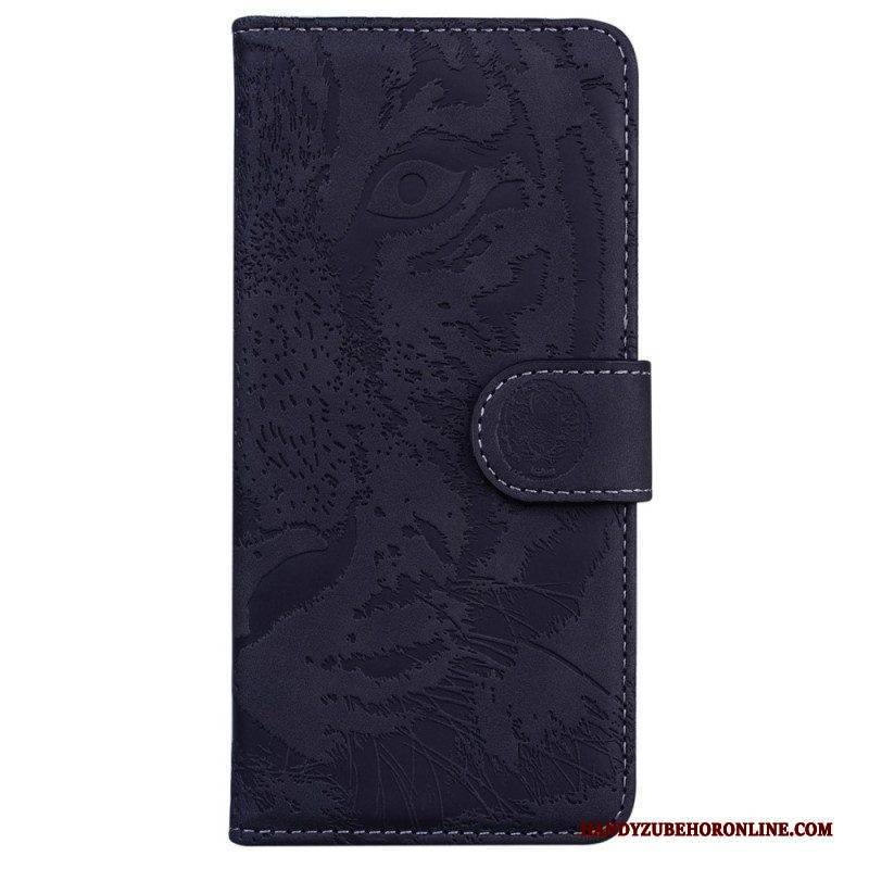 Flip Case Für Samsung Galaxy A14 / A14 5G Tigerdruck