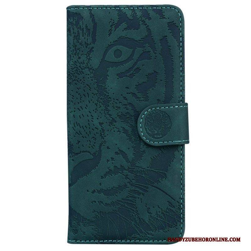 Flip Case Für Samsung Galaxy A14 / A14 5G Tigerdruck