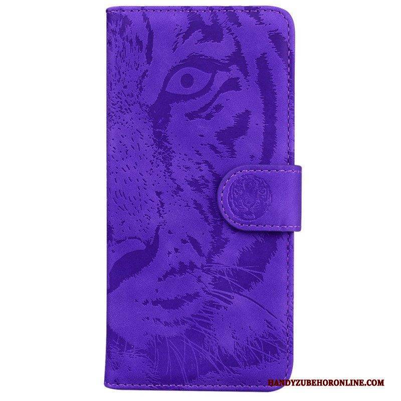 Flip Case Für Samsung Galaxy A14 / A14 5G Tigerdruck