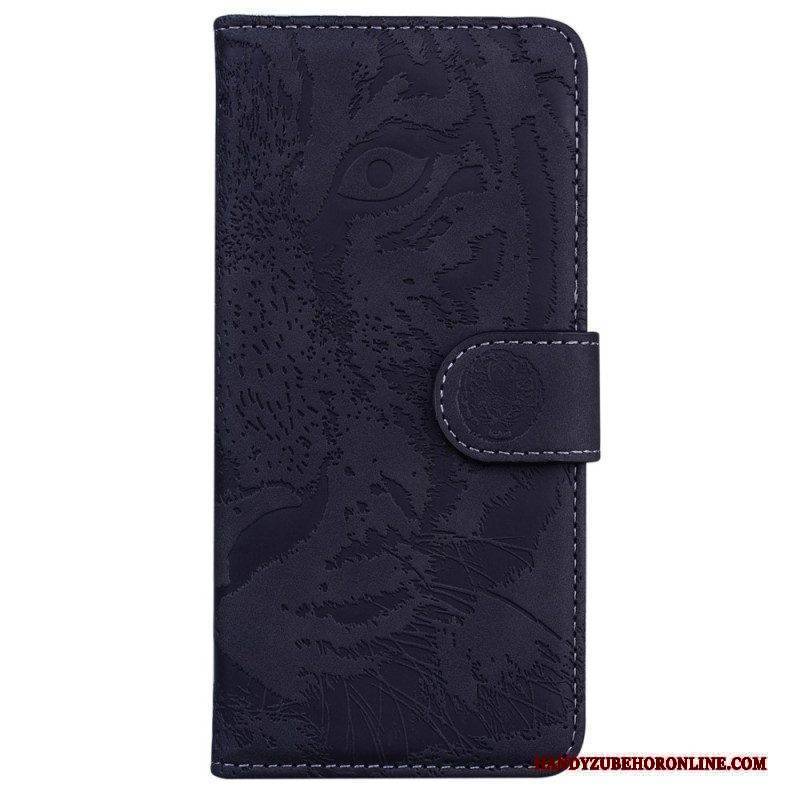 Flip Case Für Samsung Galaxy A14 / A14 5G Tigerdruck