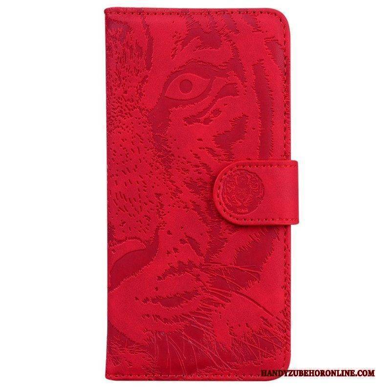 Flip Case Für Samsung Galaxy A14 / A14 5G Tigerdruck