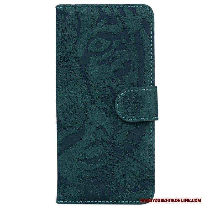 Flip Case Für Samsung Galaxy A14 / A14 5G Tigerdruck