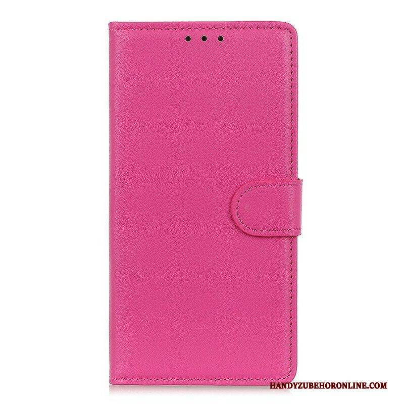 Flip Case Für Samsung Galaxy A42 5G Litschi-textur