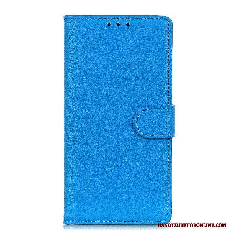 Flip Case Für Samsung Galaxy A42 5G Litschi-textur