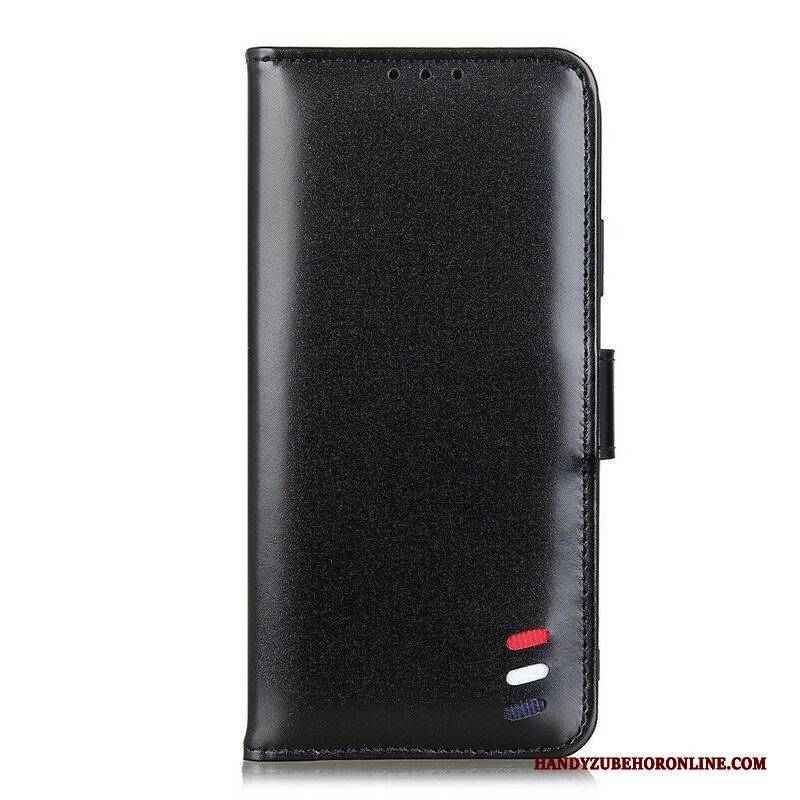 Flip Case Für Samsung Galaxy A52 4G / A52 5G / A52s 5G Dreifarbiger Ledereffekt