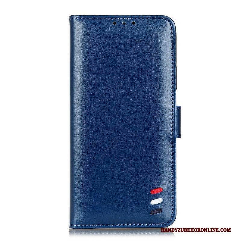 Flip Case Für Samsung Galaxy A52 4G / A52 5G / A52s 5G Dreifarbiger Ledereffekt