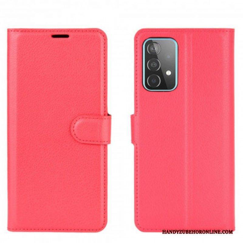 Flip Case Für Samsung Galaxy A52 4G / A52 5G / A52s 5G Klassische Litschi