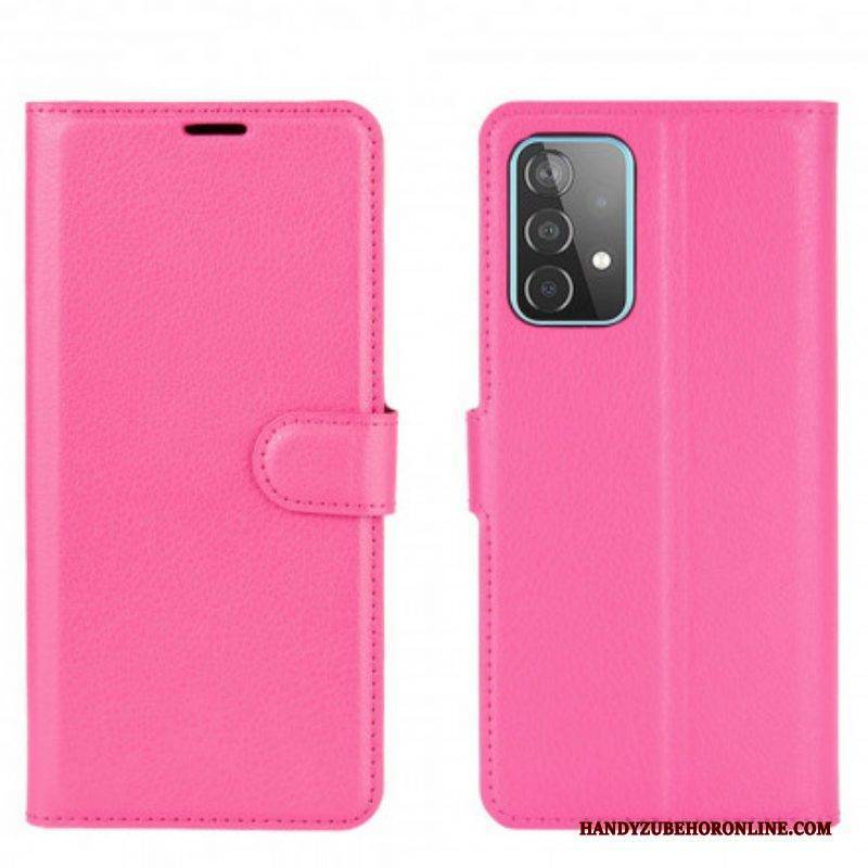 Flip Case Für Samsung Galaxy A52 4G / A52 5G / A52s 5G Klassische Litschi