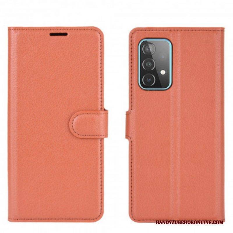 Flip Case Für Samsung Galaxy A52 4G / A52 5G / A52s 5G Klassische Litschi