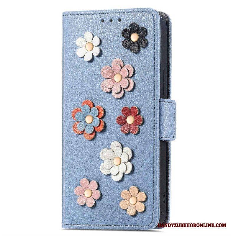 Flip Case Für Samsung Galaxy M13 3d-blumen