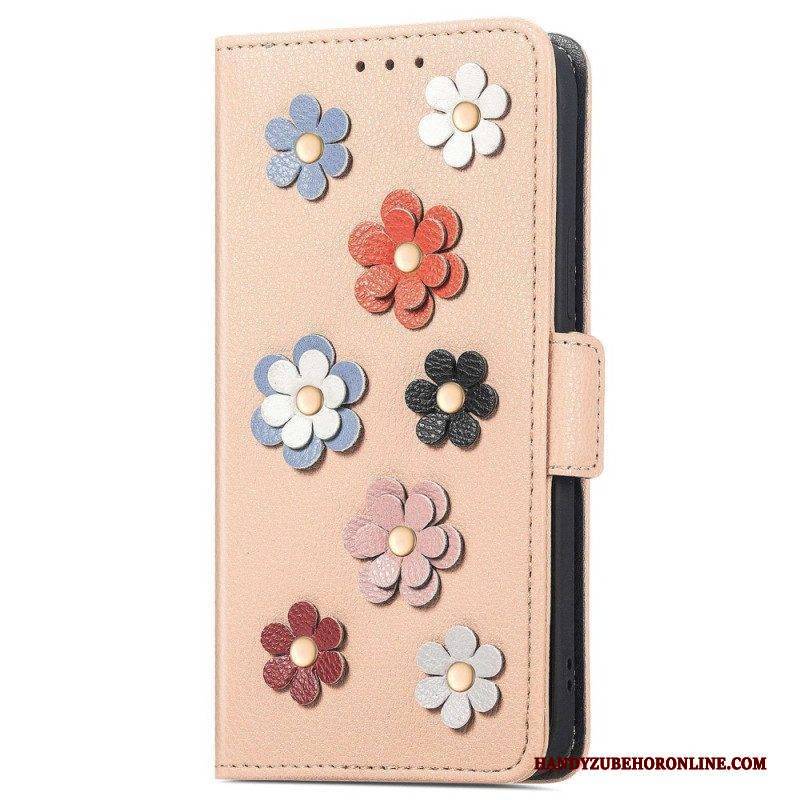 Flip Case Für Samsung Galaxy M13 3d-blumen