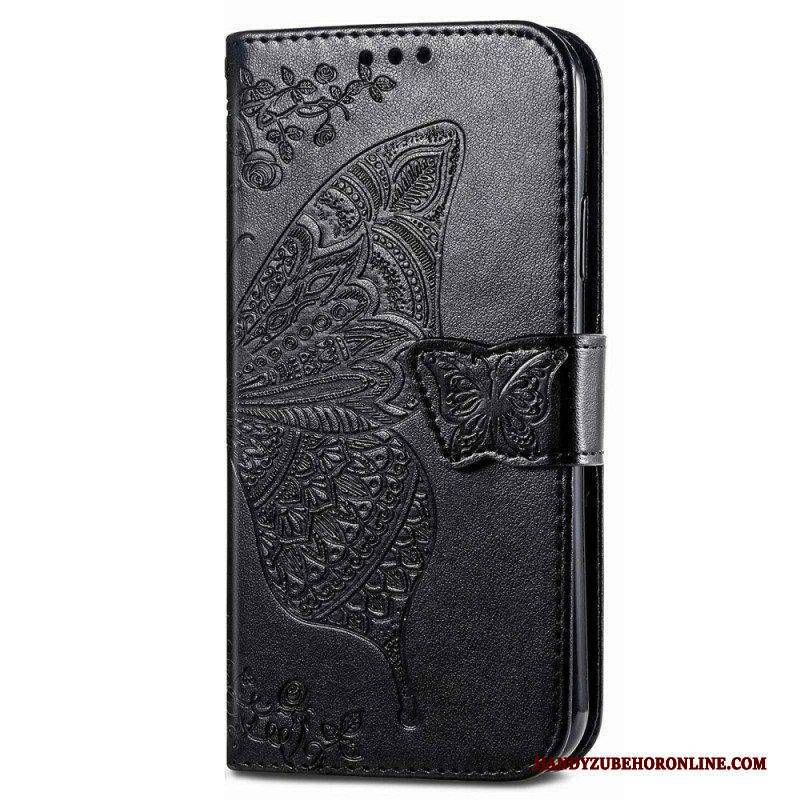 Flip Case Für Samsung Galaxy M13 Barocker Schmetterling