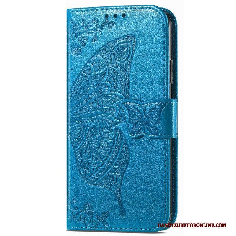 Flip Case Für Samsung Galaxy M13 Barocker Schmetterling