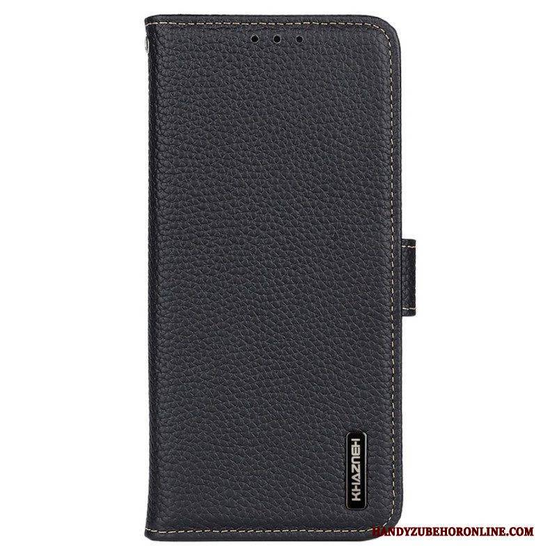 Flip Case Für Samsung Galaxy M13 Khazneh Litschi-leder