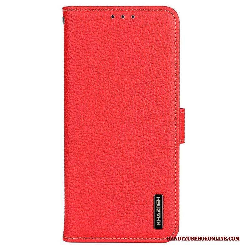 Flip Case Für Samsung Galaxy M13 Khazneh Litschi-leder