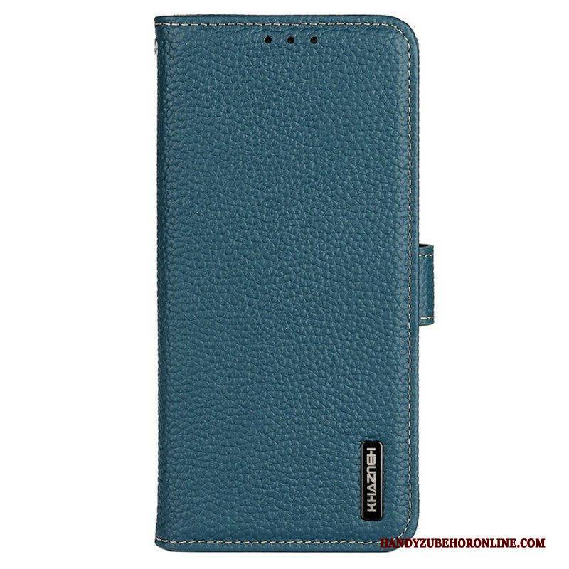 Flip Case Für Samsung Galaxy M13 Khazneh Litschi-leder