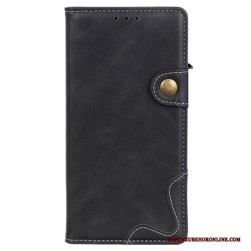 Flip Case Für Samsung Galaxy M23 5G Künstlerischer Knopf