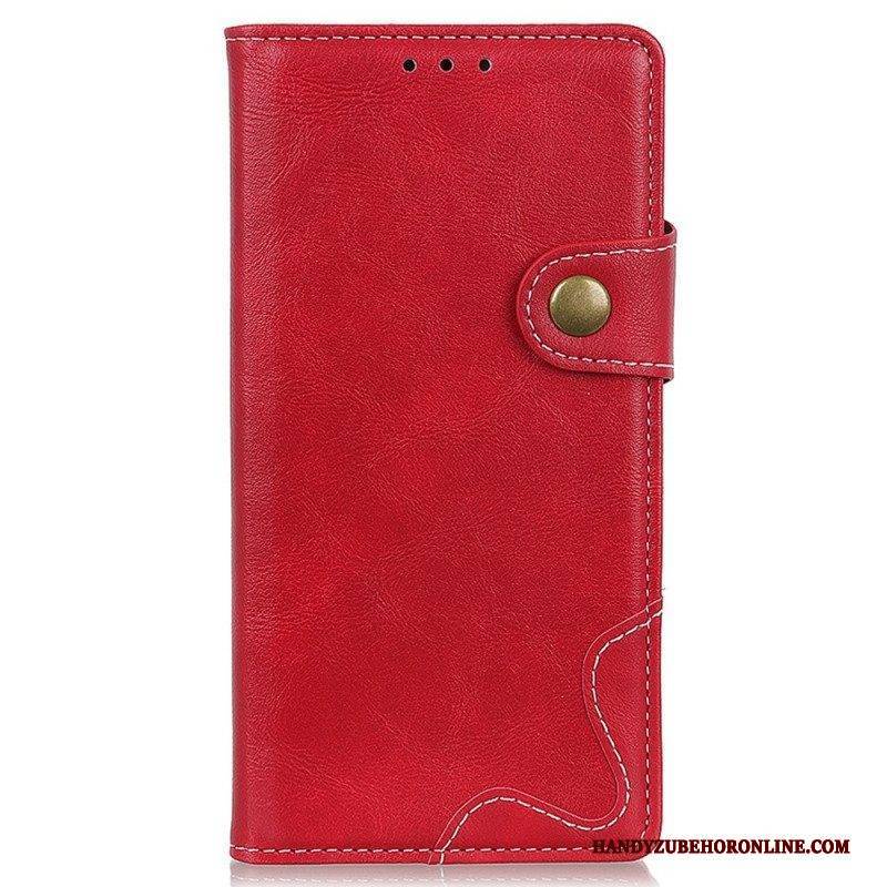 Flip Case Für Samsung Galaxy M23 5G Künstlerischer Knopf