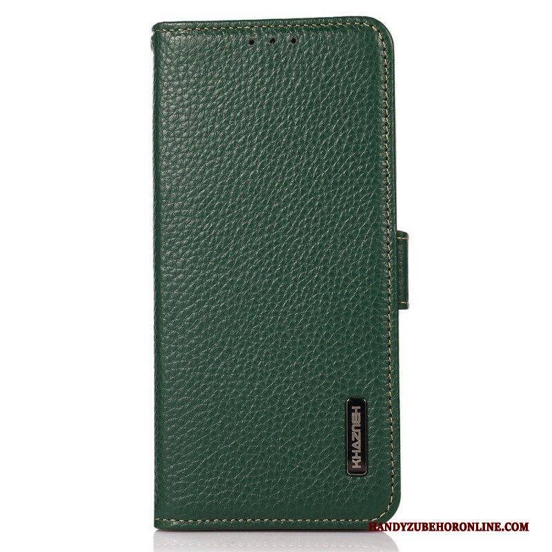 Flip Case Für Samsung Galaxy M23 5G Lychee-leder Khazneh Rfid