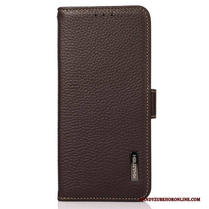 Flip Case Für Samsung Galaxy M23 5G Lychee-leder Khazneh Rfid