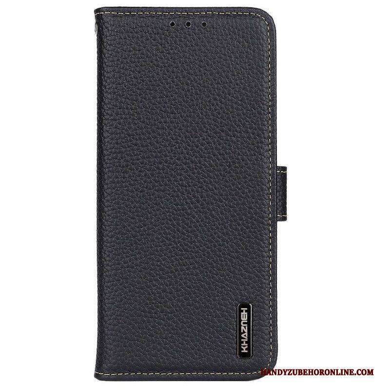 Flip Case Für Samsung Galaxy M33 5G Khazneh Litschi-leder