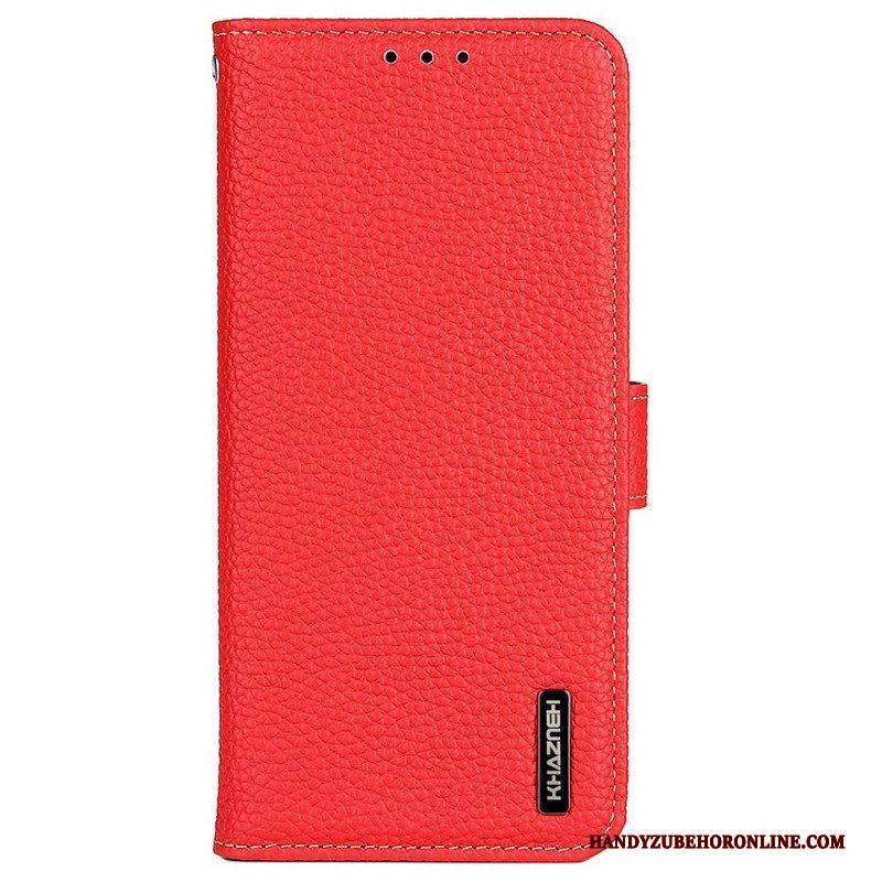 Flip Case Für Samsung Galaxy M33 5G Khazneh Litschi-leder