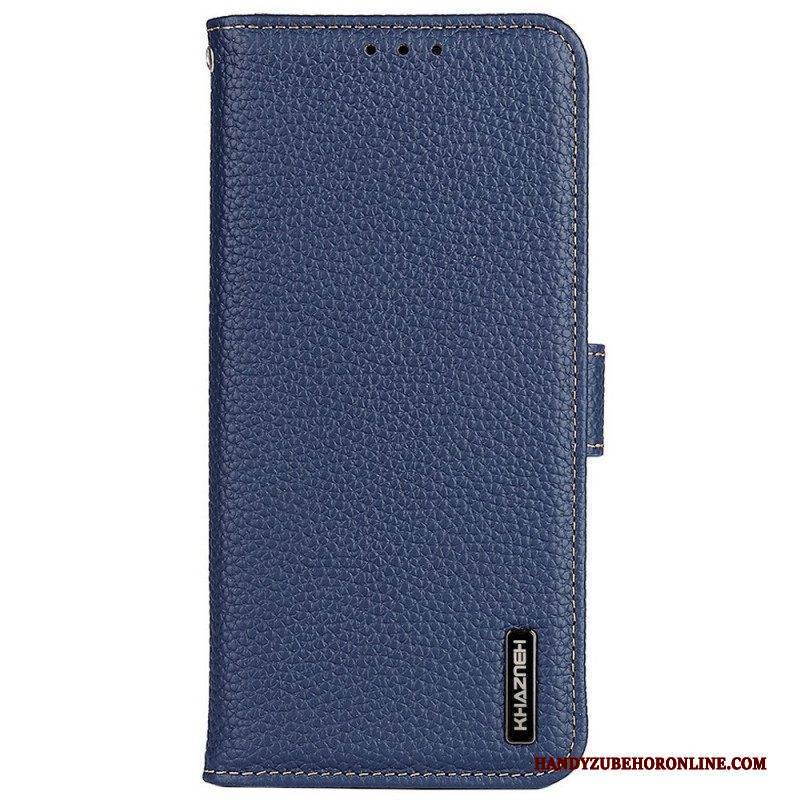 Flip Case Für Samsung Galaxy M33 5G Khazneh Litschi-leder